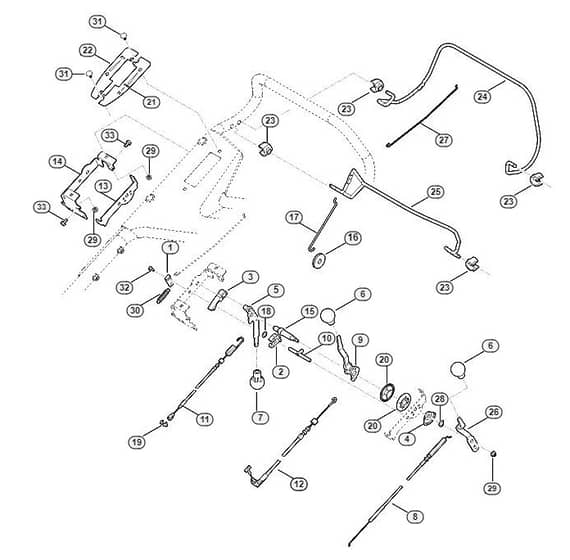 Genuine Stihl RM756.0 YC / A - Handle upper part