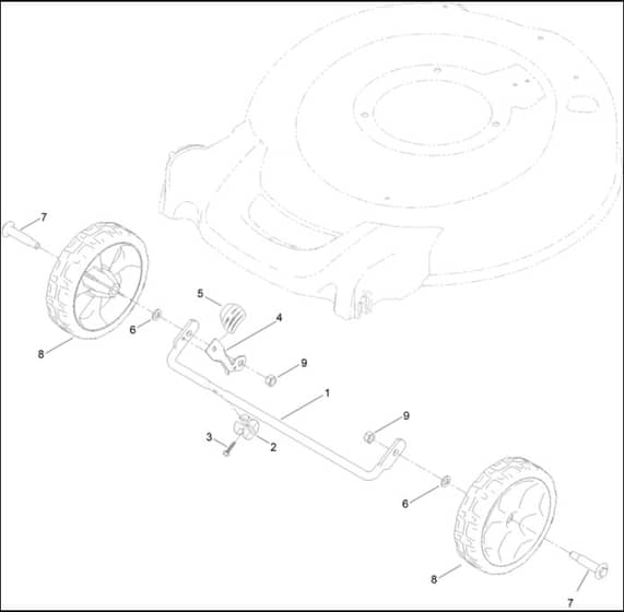 Hayter Osprey 53 - 345A (400000001 - 999999999) - Front Wheel Assembly