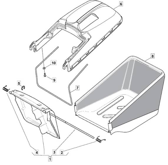 EL 46 R HP - 2006-2007 - 294480673/MOR - Mountfield Rotary Mower Grass Bag Diagram