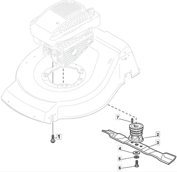 S461 PD ES - 2010-2014 - 299482643/M10 - Mountfield Rotary Mower Blade Diagram