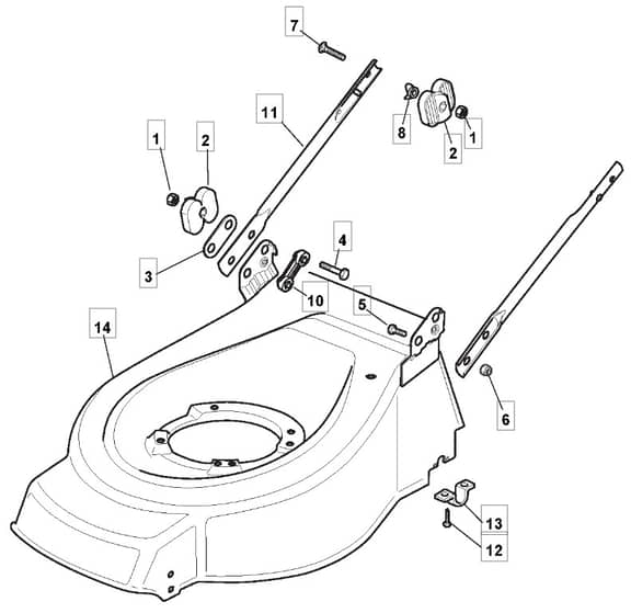 EL 46R PD - 2008 - 294485763/UM8 - Mountfield Rotary Mower Deck Diagram