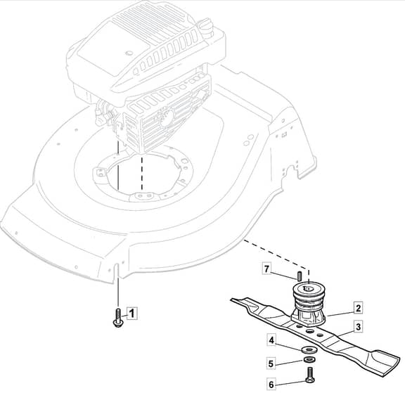 S461 PD - 2010-2011 - 299482143/M10 - Mountfield Rotary Mower Blade Diagram
