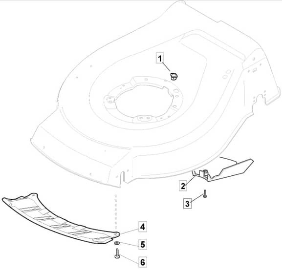 EL 4800 PD BW - 2018-2019 - 299487073/M18 - Mountfield Rotary Mower Belt Protection Diagram