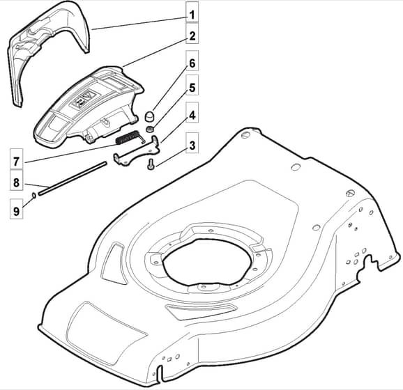 HW511 PD 4 in 1 - 2013-2014 - 295536043/M12 - Mountfield Rotary Mower Ejection Guard Diagram