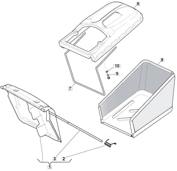 ML5590 PD - 2009 - 292155038/IM9 - Mountfield Rotary Mower Grass Bag Diagram