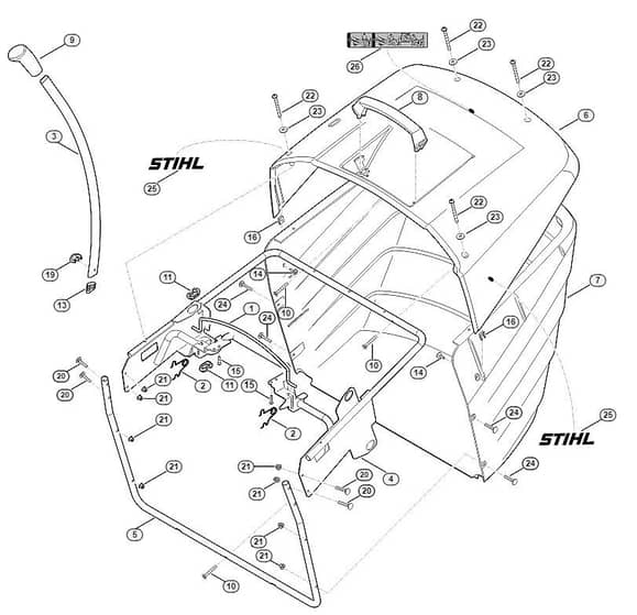 Genuine Stihl RT6127.0 ZL / O - Grass catcher bag
