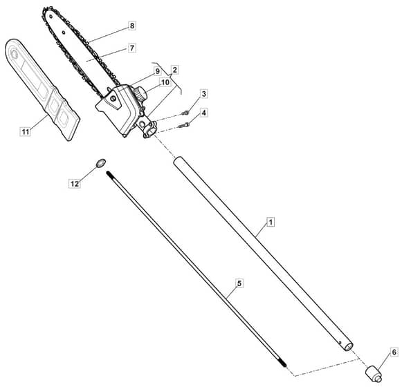 MB 2600 J - 2016-2019 - 287120103/M16 - Mountfield Brushcutter Pole Pruner Diagram