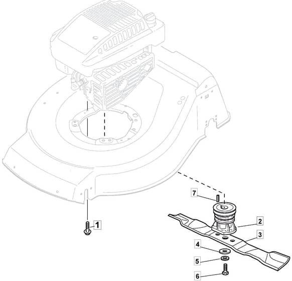 HW461 PD ES - 2010 - 299482548/ADE - Mountfield Rotary Mower Blade Diagram