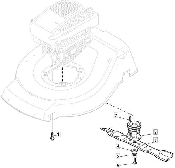 S461 PD - 2010 - 299482043/M10 - Mountfield Rotary Mower Blade Diagram