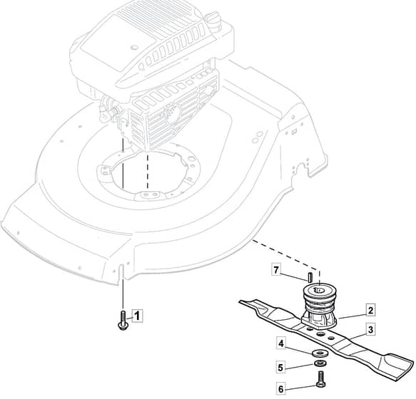 S461R PD - 2012-2014 - 299489043/M12 - Mountfield Rotary Mower Blade Diagram