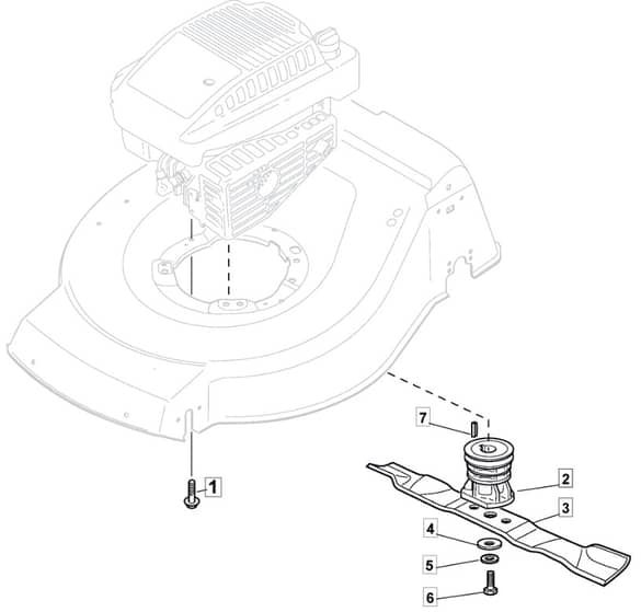HW511 PD ES - 2010 - 299532543/M10 - Mountfield Rotary Mower Blade Diagram