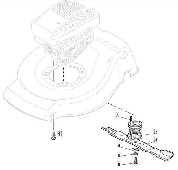 HW462 PD 4S - 2010 - 299487833/M10 - Mountfield Rotary Mower Blade Diagram