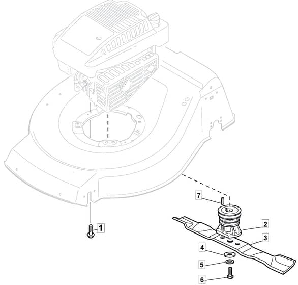 S461R PD ES - 2012-2017 - 299489543/M12 - Mountfield Rotary Mower Blade Diagram