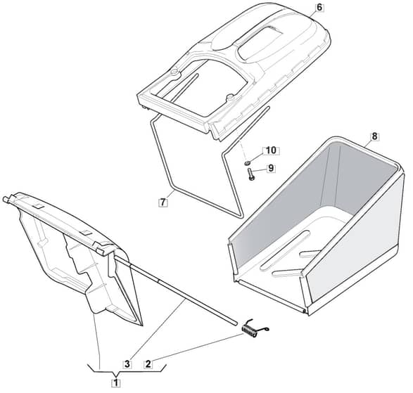 M480 PD - 2010 - 295505023/M10 - Mountfield Rotary Mower Grass Bag Diagram