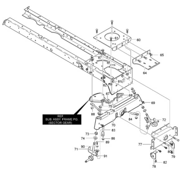 Hayter Heritage H19-40 - 146R (146R001001 - 146R099999) - Frame Assembly 02
