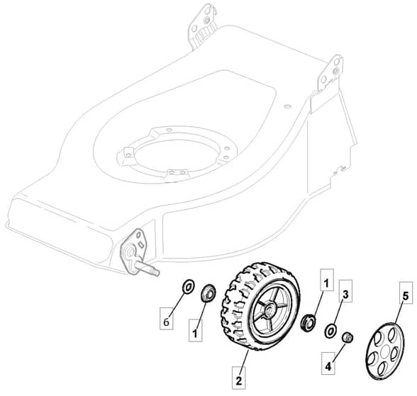 HP465 R - 2011-2013 - 294486038/UM8 - Mountfield Rotary Mower Wheels Diagram