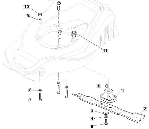 HP41 - 2021-2022 - 297411043/M21 - Mountfield Blade Diagram