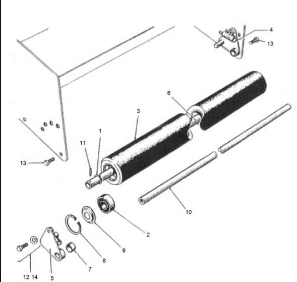 Hayter Condor 30" Verge Attachment - 214 (313000001 - 313999999) - Condor 30"- Rear Roller Assembly