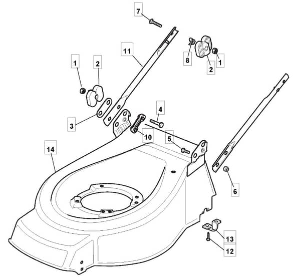 EL 46R HP - 2008-2009 - 294480673/UM8 - Mountfield Rotary Mower Deck Diagram