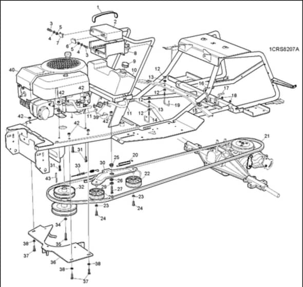 Hayter Heritage RS82H - 148B (148B001001 - 148B099999) - Engine - Battery