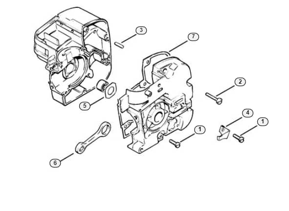 Stihl 009 Crankcase - B-Group