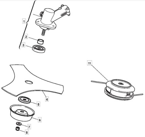 BJ 325 - 2010-2011 - 285220003/MO9 - Mountfield Brushcutter Gear Head Diagram