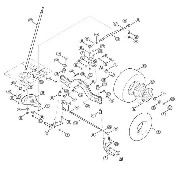 Genuine Stihl RT6127.0 ZL / E - Steering, front wheel
