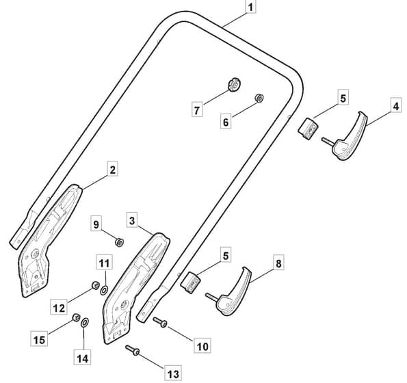 HW512 PD 4S - 2010 - 299537938/M10 - Mountfield Rotary Mower Lower Handle Diagram