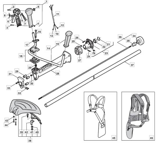 MB 50 D - 2007 - 285621003/MO7 - Mountfield Brushcutter Handle Diagram