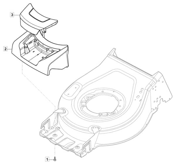 HP45 - 2020-2022 - 2L0481048/AMZ - Mountfield Rotary Mower Mask Diagram
