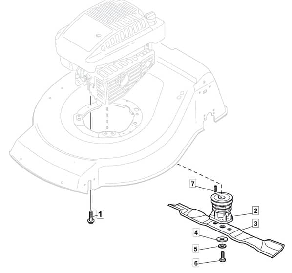 HW460 PD - 2010 - 299486823/AXL - Mountfield Rotary Mower Blade Diagram