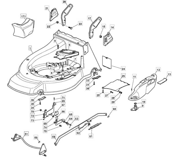 ML5060 PD - 2009 - 295505138/IM9 - Mountfield Rotary Mower Deck Diagram