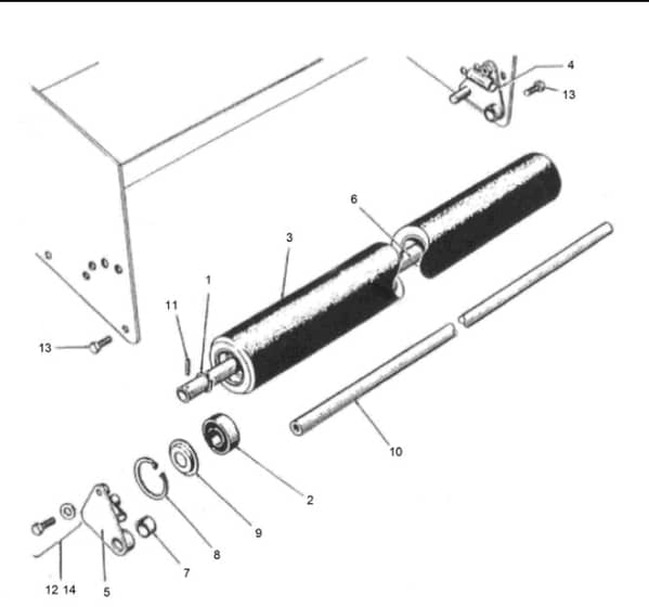 Hayter Condor 30" Verge Attachment - 243 (313000001 - 313999999) - Condor 30"- Rear Roller Assembly