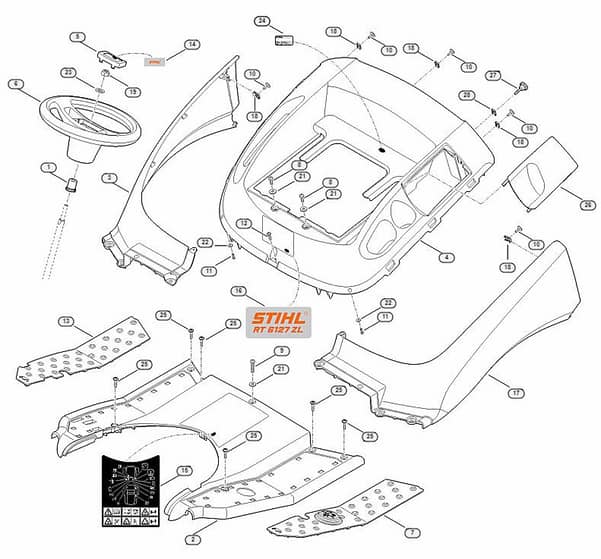 Genuine Stihl RT6127.0 ZL / C - Cover