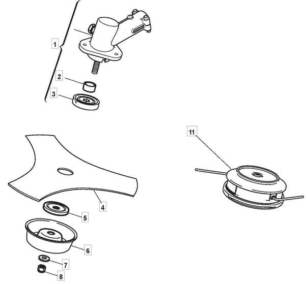 MB 26 - 2005-2007 - 282820003/MOU - Mountfield Brushcutter Gear Head Diagram