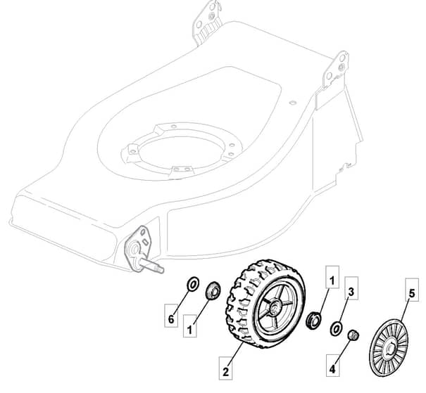 S461R HP - 2009 - 294486043/UM9 - Mountfield Rotary Mower Wheels Diagram