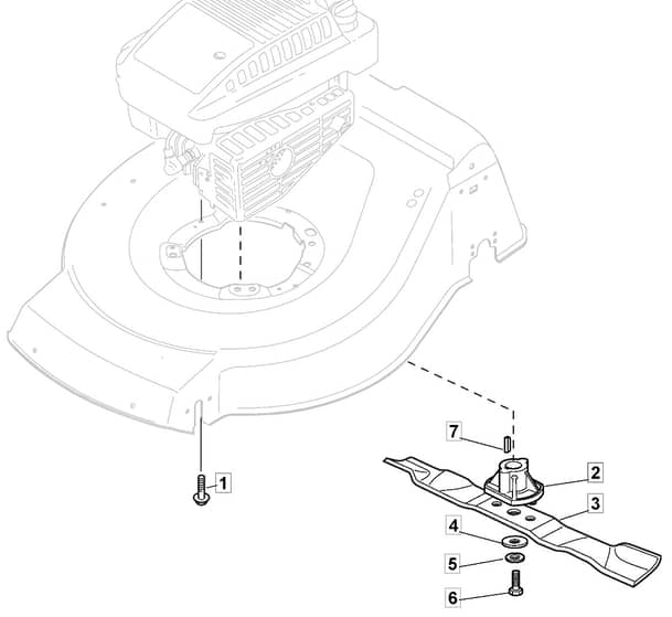 S461R HP - 2012-2014 - 299484043/M12 - Mountfield Rotary Mower Blade Diagram