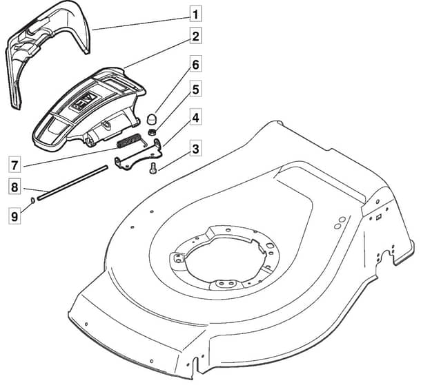 MLFW 5355 TRHVQ - 2011 - 299537833/MFR - Mountfield Rotary Mower Ejection Guard Diagram