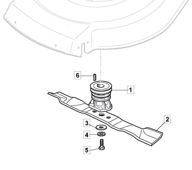 S421R HP - 2019-2022 - 299434043/M19 - Mountfield Rotary Mower Blade Diagram