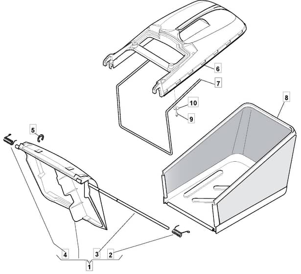 EL 4800 HP - 2008 - 294480773/MTF - Mountfield Rotary Mower Grass Bag Diagram