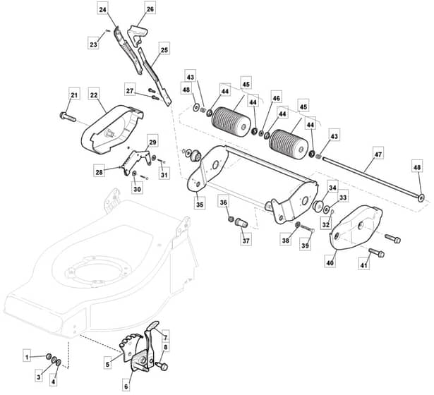 MLF 4800 R HP - 2009 - 294480673/MFR - Mountfield Rotary Mower Roller Diagram