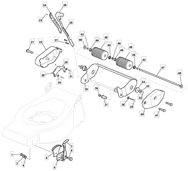 HP465 R - 2011-2013 - 294486038/UM8 - Mountfield Rotary Mower Roller Diagram