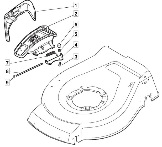 HW510 PD - 2010-2011 - 299536823/M10 - Mountfield Rotary Mower Ejection Guard Diagram
