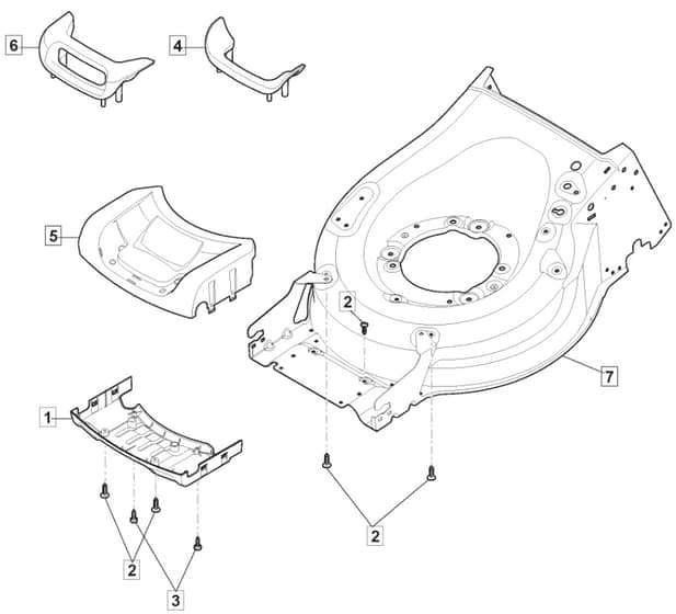 S481 PD ES - 2016-2018 - 294502543/M16 - Mountfield Rotary Mower Mask Diagram