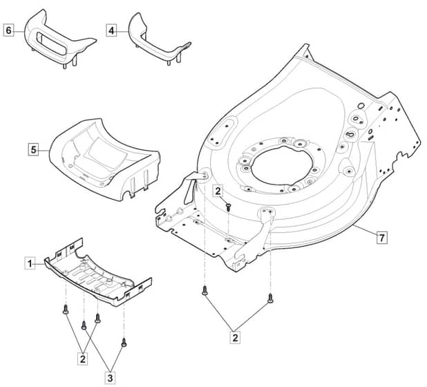 HW531 PD - 2022 - 294556043/M22 - Mountfield Rotary Mower Mask Diagram