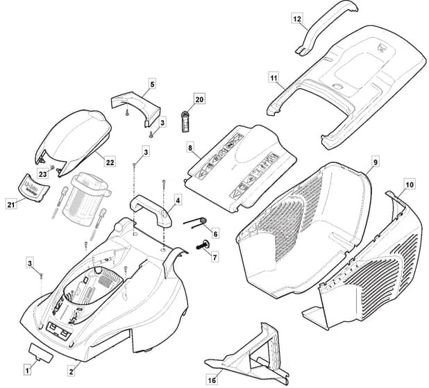 PRINCESS 38 Li - 2012-2013 - 294385063/MFR - Mountfield Rotary Mower Deck Diagram