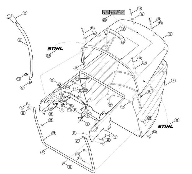 Genuine Stihl RT5097.0 / N - Grass catcher bag