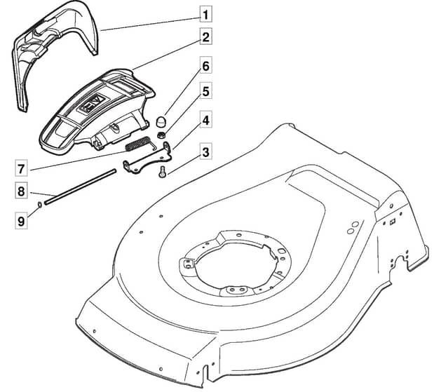 HW512 PD BBC - 2010 - 299538833/M10 - Mountfield Rotary Mower Ejection Guard Diagram