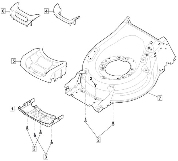 HW531 PD V - 2020-2022 - 294557823/CPL - Mountfield Rotary Mower Mask Diagram