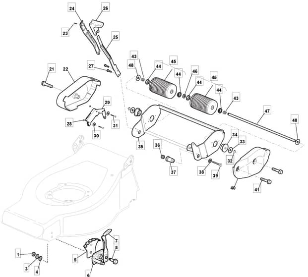 EL 46 R HP - 2006-2007 - 294480673/MOR - Mountfield Rotary Mower Roller Diagram
